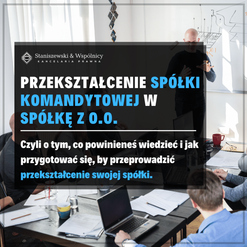 Przekeztałćenie spk w sp z o.o.