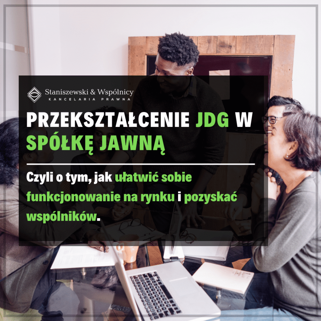 Przkestzałcenie jdg w sp. j.
