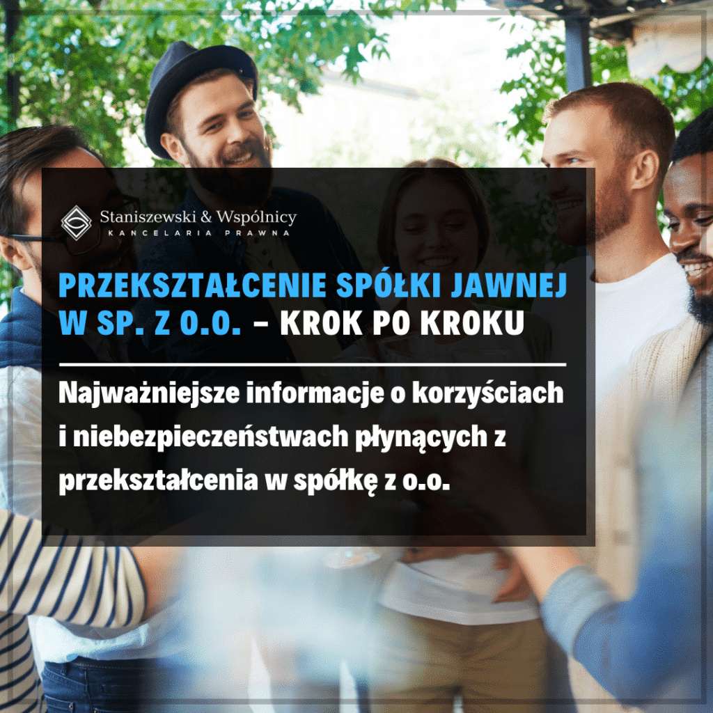 Przekształcenie spj w sp z o.o.
