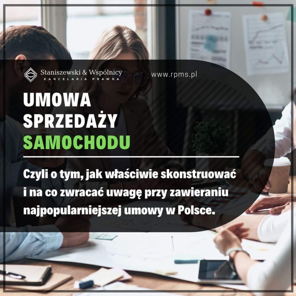 Sprzedaż auta umowa