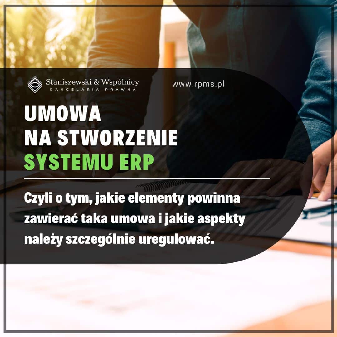 Umowa na stworzenie systemu ERP