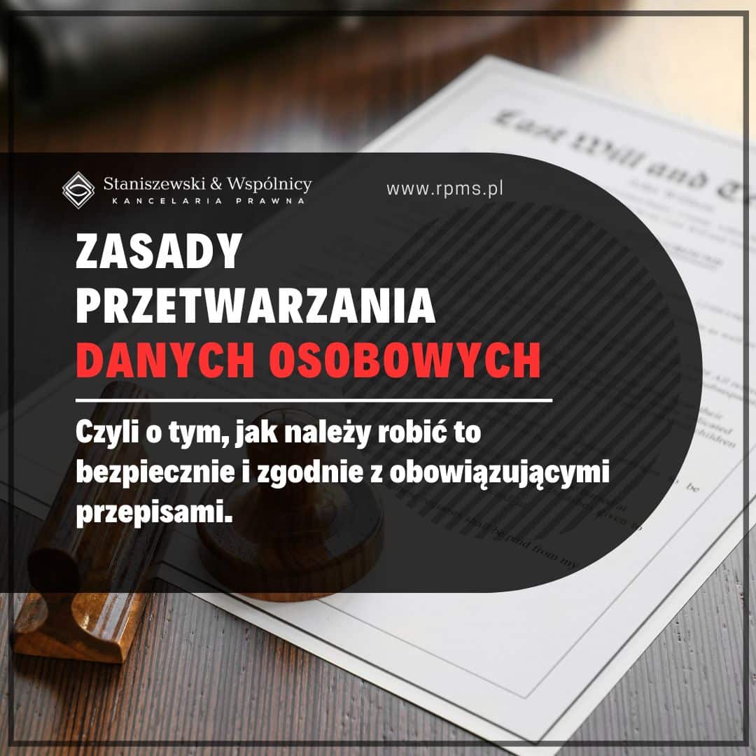 Zasady przetwarzania danych osobowych