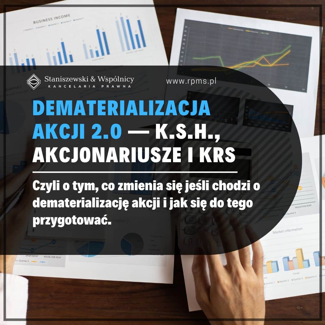 Dematerializacja akcji 2.0 — zmiany w k.s.h., czyli o zgłaszaniu umowy o prowadzenie rejestru akcjonariuszy do KRS